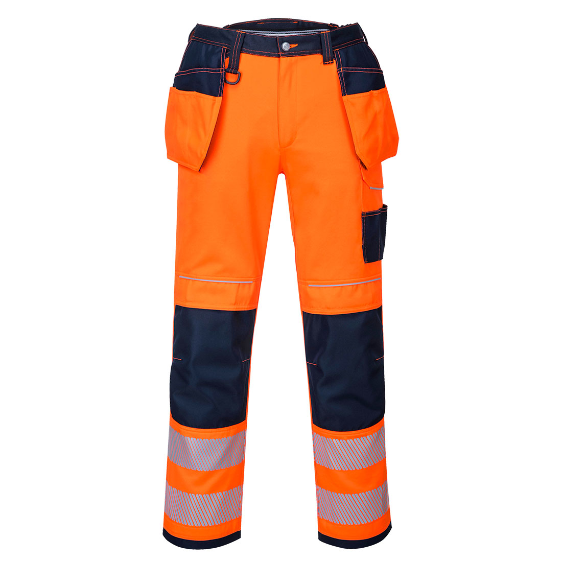 PW3 Hi-Vis Byxor Med Hölsterfickor - Orange/marin kort