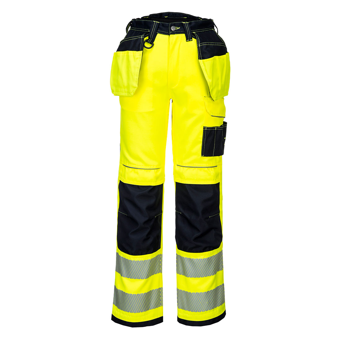 PW3 Hi-Vis Byxor Med Hölsterfickor - Gul/Svart