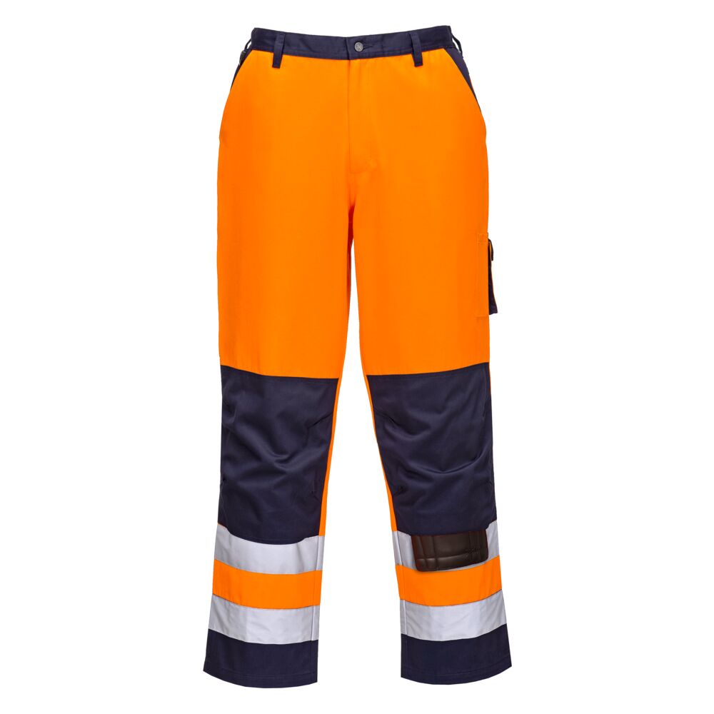Lyon Hi-Vis Byxa - Orange/Marinblå