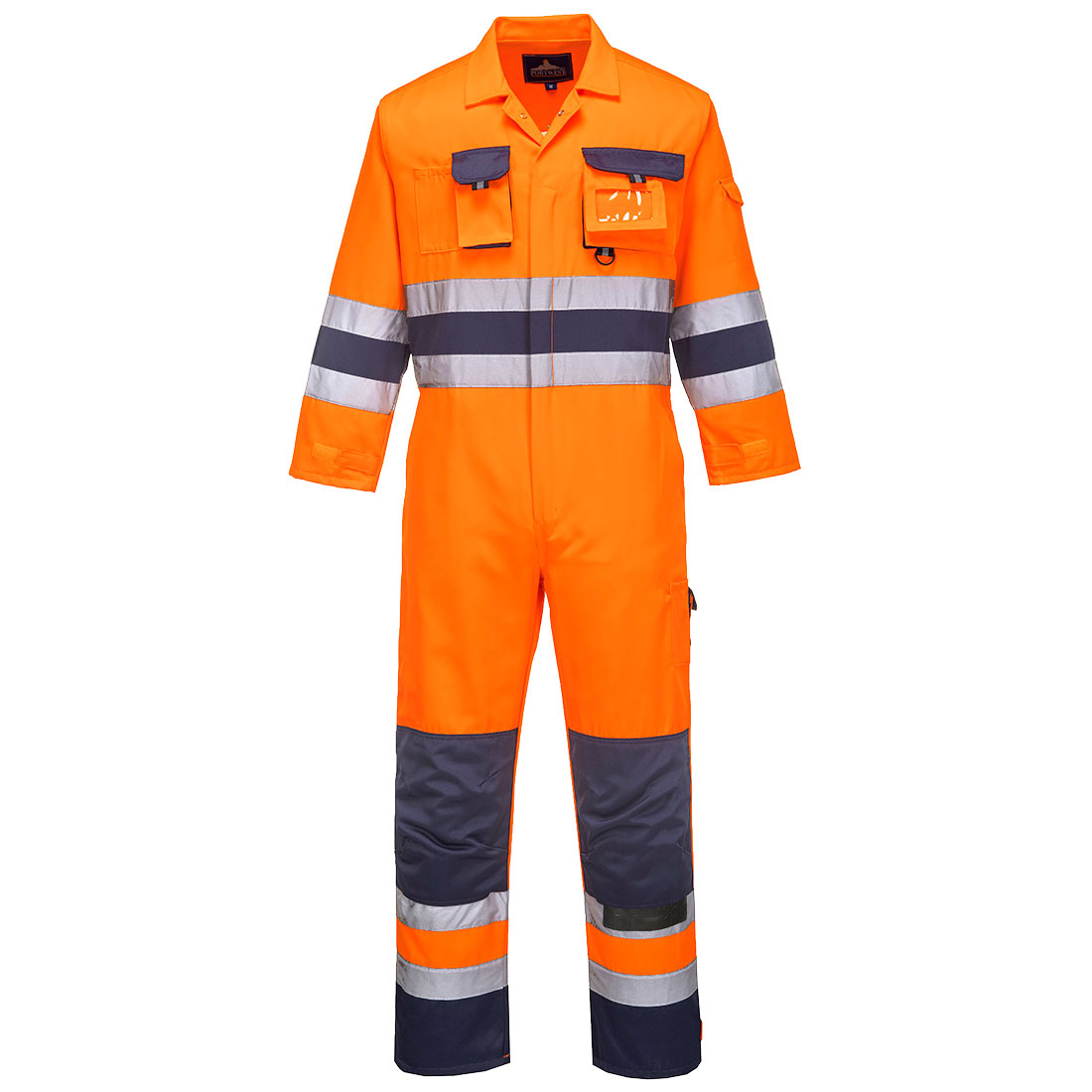 Nantes Hi-Vis Overall - Orange/Marinblå